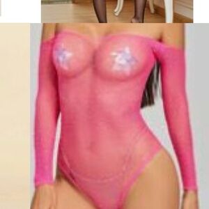 Pink fishnet lingerie ever worn